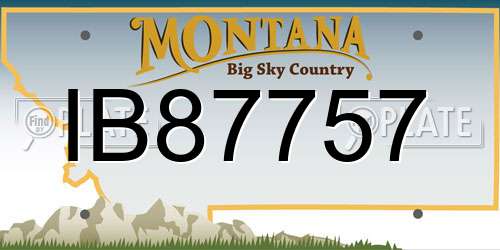 IB87757 Montana License Plate