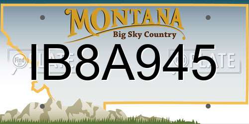IB8A945 Montana License Plate