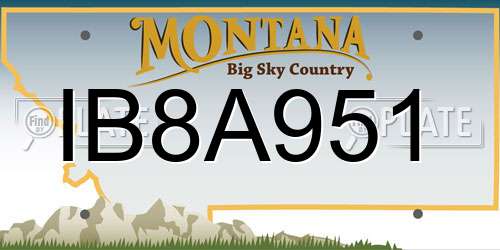 IB8A951 Montana License Plate