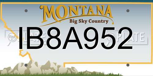 IB8A952 Montana License Plate
