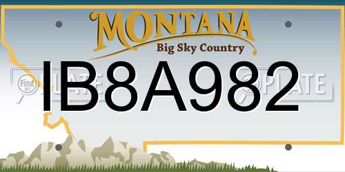 IB8A982 Montana License Plate