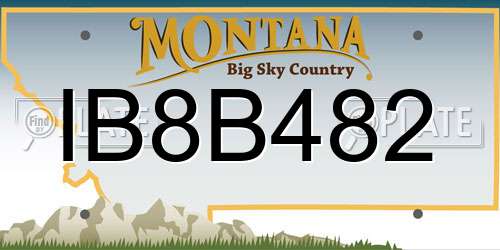 IB8B482 Montana License Plate