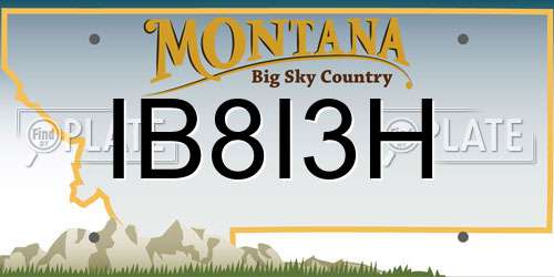 IB8I3H Montana License Plate