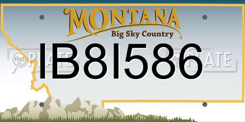 IB8I586 Montana License Plate