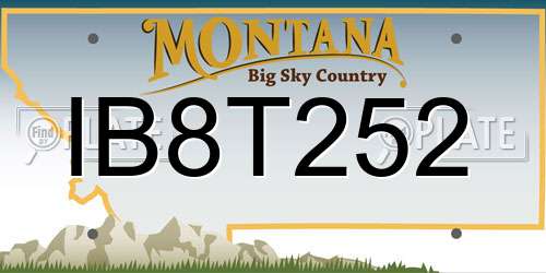 IB8T252 Montana License Plate