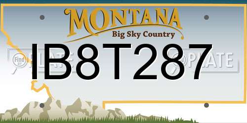 IB8T287 Montana License Plate