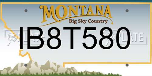 IB8T580 Montana License Plate