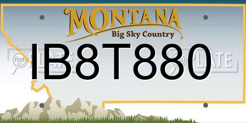 IB8T880 Montana License Plate