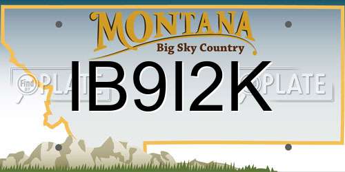 IB9I2K Montana License Plate