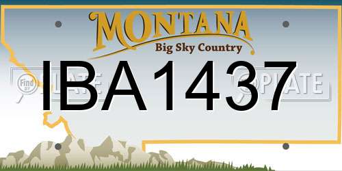 IBA1437 Montana License Plate