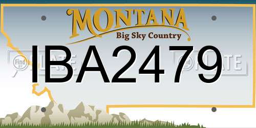 IBA2479 Montana License Plate