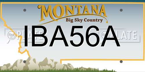 IBA56A Montana License Plate