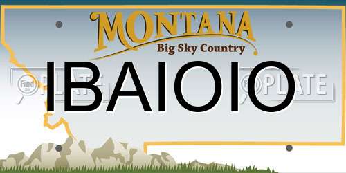IBAIOIO Montana License Plate