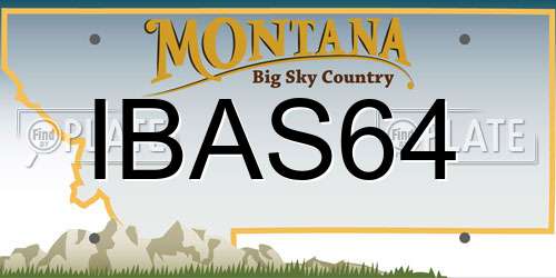 IBAS64 Montana License Plate