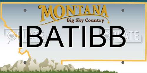 IBATIBB Montana License Plate