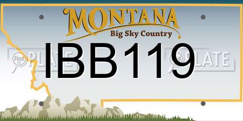 IBB119 Montana License Plate