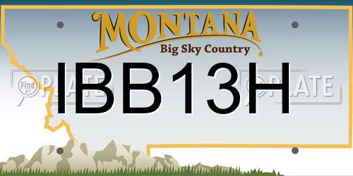 IBB13H Montana License Plate