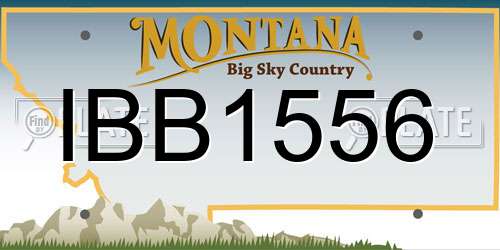 IBB1556 Montana License Plate