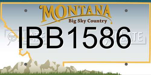 IBB1586 Montana License Plate
