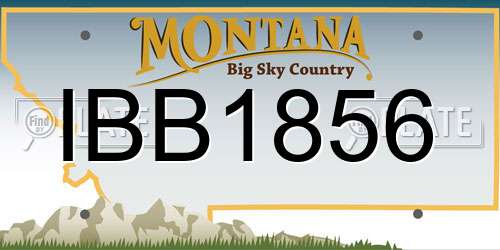 IBB1856 Montana License Plate