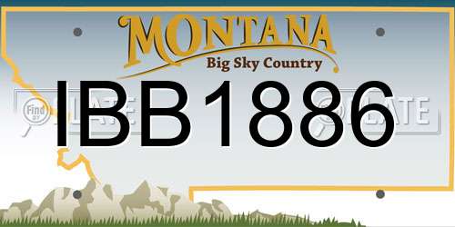 IBB1886 Montana License Plate