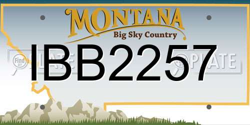 IBB2257 Montana License Plate