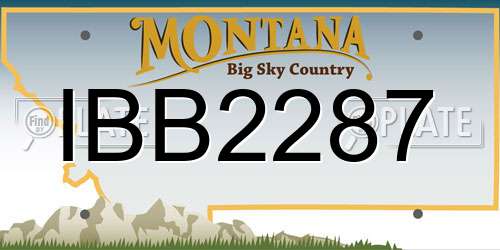 IBB2287 Montana License Plate