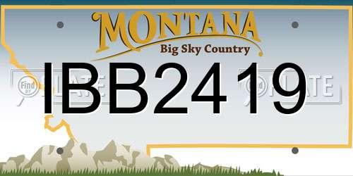 IBB2419 Montana License Plate