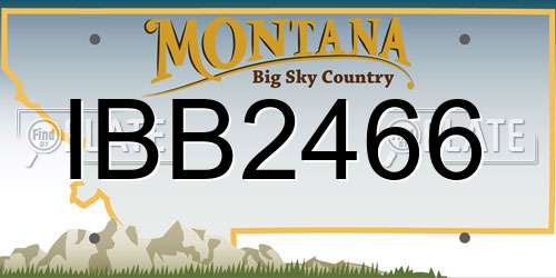 IBB2466 Montana License Plate