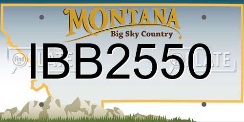 IBB2550 Montana License Plate