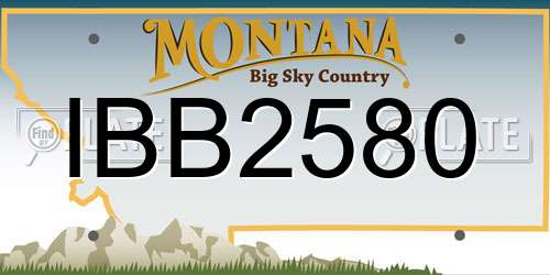 IBB2580 Montana License Plate