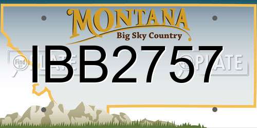 IBB2757 Montana License Plate