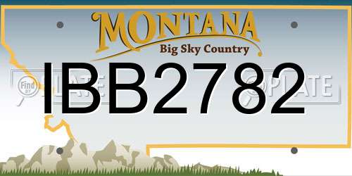 IBB2782 Montana License Plate