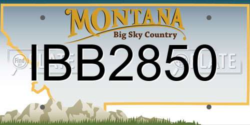 IBB2850 Montana License Plate