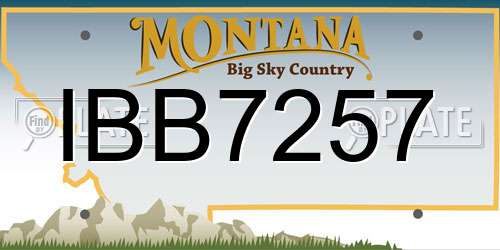 IBB7257 Montana License Plate