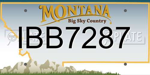 IBB7287 Montana License Plate