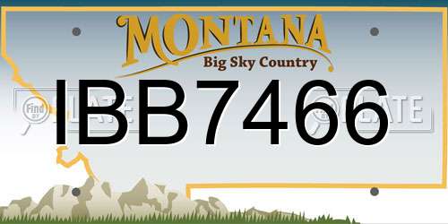 IBB7466 Montana License Plate