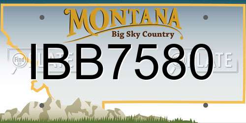 IBB7580 Montana License Plate