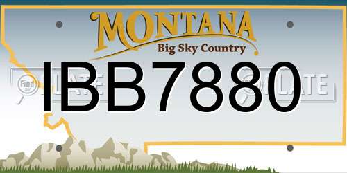 IBB7880 Montana License Plate