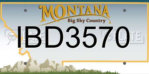 IBD3570 Montana License Plate