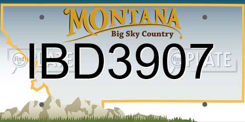 IBD3907 Montana License Plate
