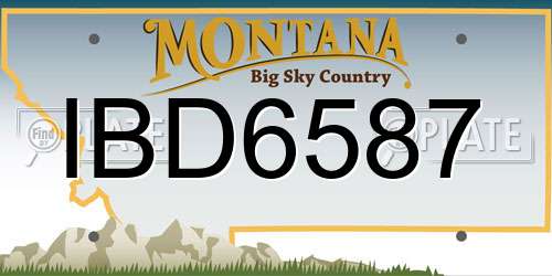 IBD6587 Montana License Plate