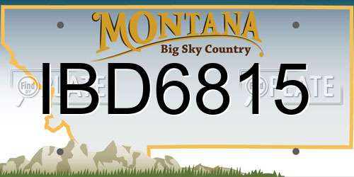 IBD6815 Montana License Plate