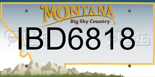 IBD6818 Montana License Plate