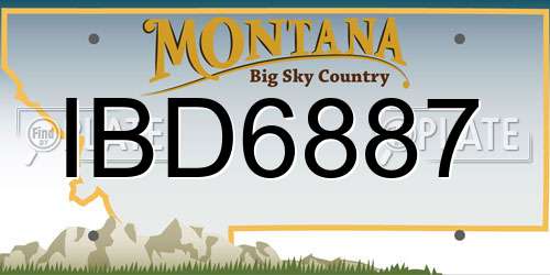 IBD6887 Montana License Plate