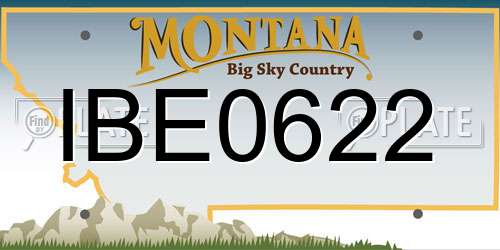 IBE0622 Montana License Plate