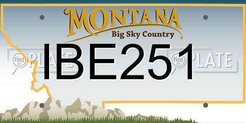 IBE251 Montana License Plate