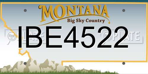IBE4522 Montana License Plate