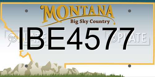 IBE4577 Montana License Plate