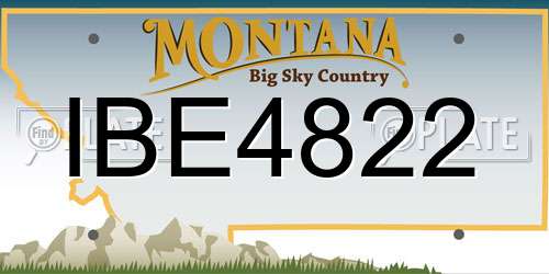 IBE4822 Montana License Plate